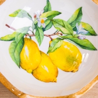 Салатник "Лимоны" дерево манго 20х20х8 см