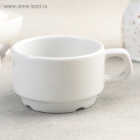 Чашка фарфорвая &laquo;Белая&raquo;, 170 мл, d=8,3 см, штабелируемая