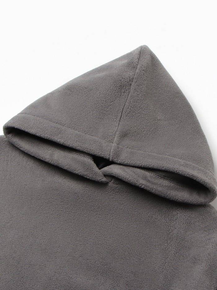 Костюм флисовый (худи и брюки) детский MINAKU: Fleece Soft, цвет серый, рост 128 см