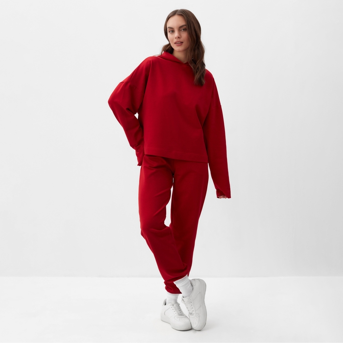 Спортивный костюм женский (толстовка и брюки) MIST, размер 48-50, цвет красный Спортивный костюм женский (толстовка и брюки) MIST, размер 48-50, цвет красный