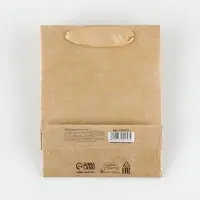 Пакет подарочный ламинированный, упаковка, &laquo;Крафтовый&raquo;, S 12 х 15 х 5.5 см