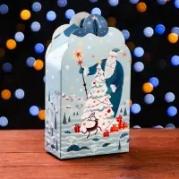 Подарочная новогодняя коробка &laquo;Фантазия&raquo; в зелёном, упаковка, 11.1&times;5.8&times;20.5 см