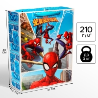 Пакет подарочный, 31 х 40 х 11,5 см, упаковка, Человек-паук