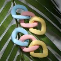 Серьги пластик &laquo;Цепь&raquo; градиент смешанный, цветные