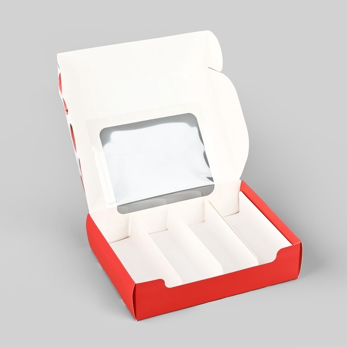 Коробка для эклеров с вкладышами &laquo;Для тебя&raquo;, 20 х 15 х 5 см