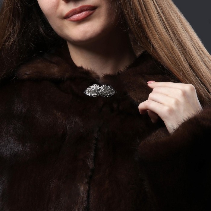 Декоративная застёжка, 6 &times; 2 см, цвет серебряный