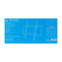 Кронштейн Luazon KrON-60, для ТВ, наклонный, 23-55", 20 мм от стены, чёрный