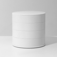 Подставка универсальная "Шкатулка" круглая, 4 секции, 10*10*10см, цвет белый Подставка универсальная "Шкатулка" круглая, 4 секции, 10*10*10см, цвет белый