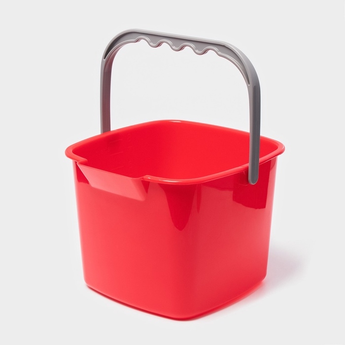 Ведро для уборки, 7.5 л, 25.2×25.5×18.7 см, красный Ведро для уборки, 7.5 л, 25.2×25.5×18.7 см, красный