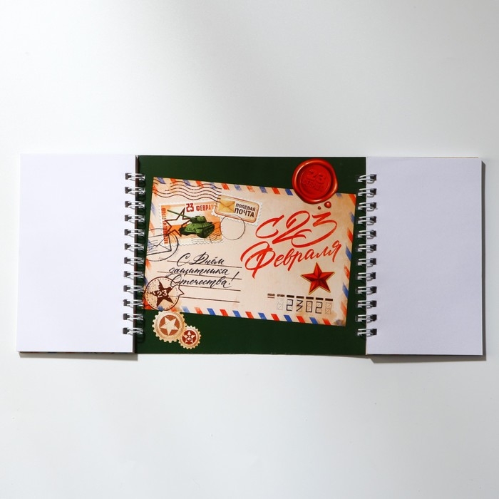 Двойной блокнот на гребне, мягкая обложка, размер 15х12см, 48 л &laquo;Почта&raquo;