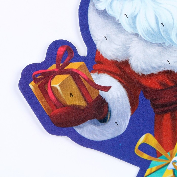 Аппликация фольгой на новый год &laquo;Дедушка Мороз&raquo;, новогодний набор для творчества