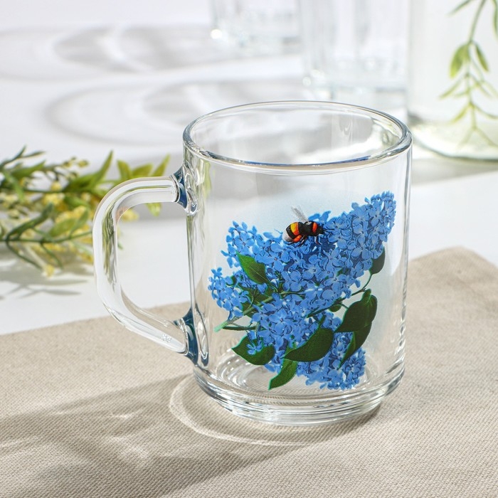 Кружка стеклянная для чая &laquo;Ассорти&raquo;, 200 мл, рисунок МИКС