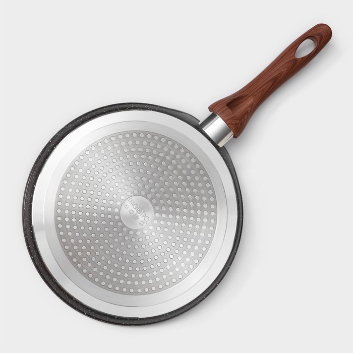 Сковорода блинная Magistro Granit, d=24 см, ручка soft-touch, антипригарное покрытие, индукция, цвет чёрный