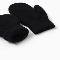 Варежки детские MINAKU, цвет черный, 18 см