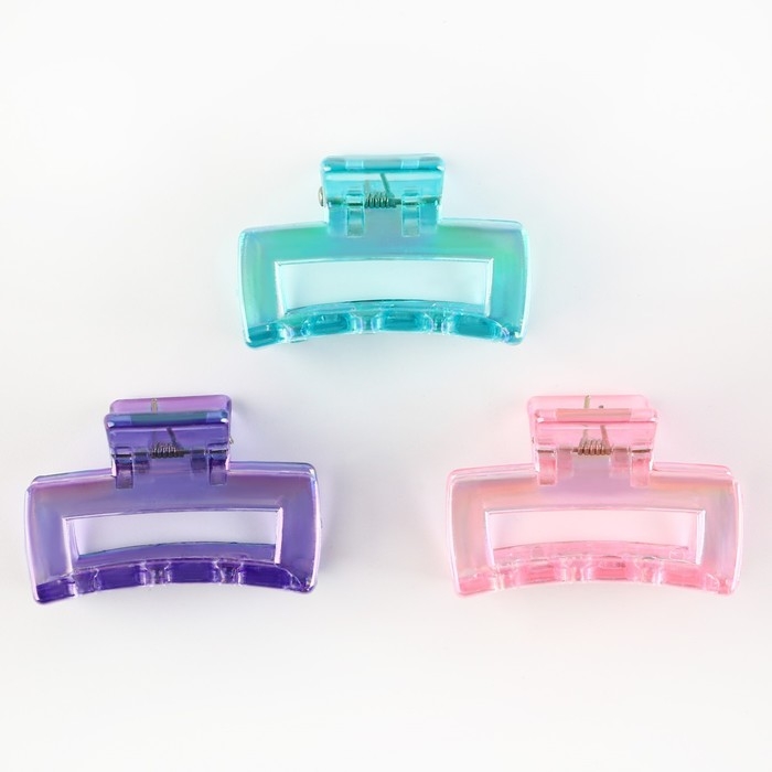 Краб для волос &laquo;Believe in yourself&raquo; 3 шт, 4 х 2,5 х 2 см.