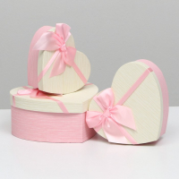 Набор коробок 3 в 1 "Сердце", 22 х 20 х 9 - 16 х 14 х 6 см Набор коробок 3 в 1 "Сердце", 22 х 20 х 9 - 16 х 14 х 6 см