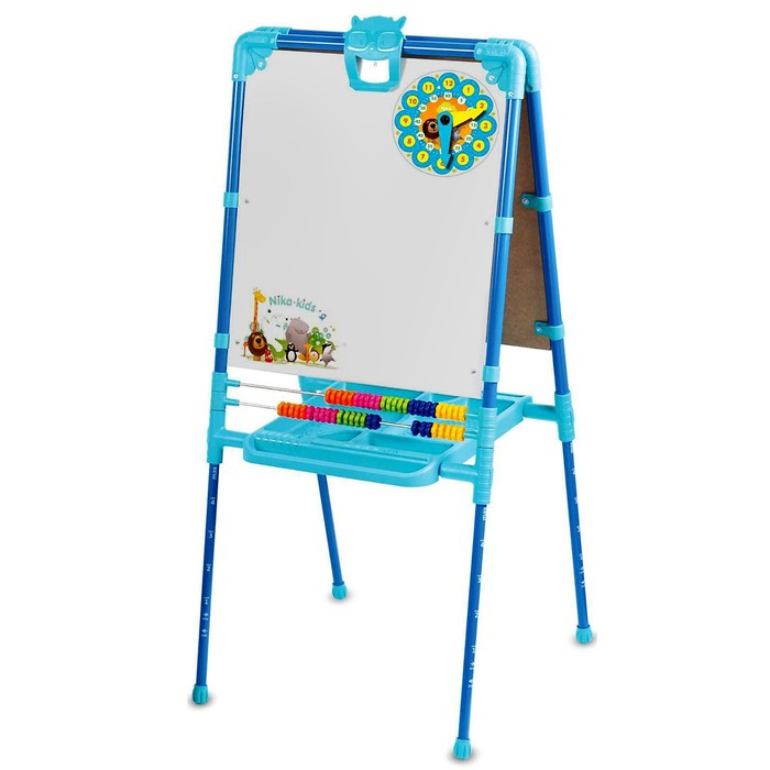 Мольберт детский, двусторонний &laquo;Растущий&raquo;, регулируется по высоте, размер 755 &times; 516 &times; 70 мм, МИКС