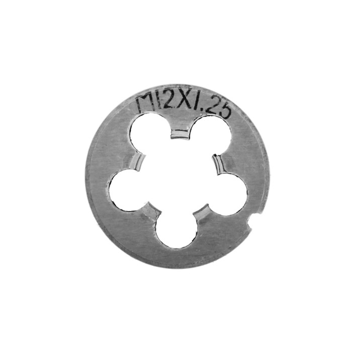 Плашка метрическая ТУНДРА, М12 х 1.25 мм