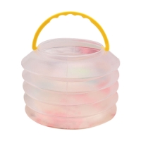 Стакан для кистей складной d=8,5 см, с губкой, прозрачный с ручкой