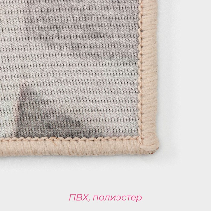 Коврик Доляна &laquo;Фло&raquo;, 60&times;100 см, цвет серый