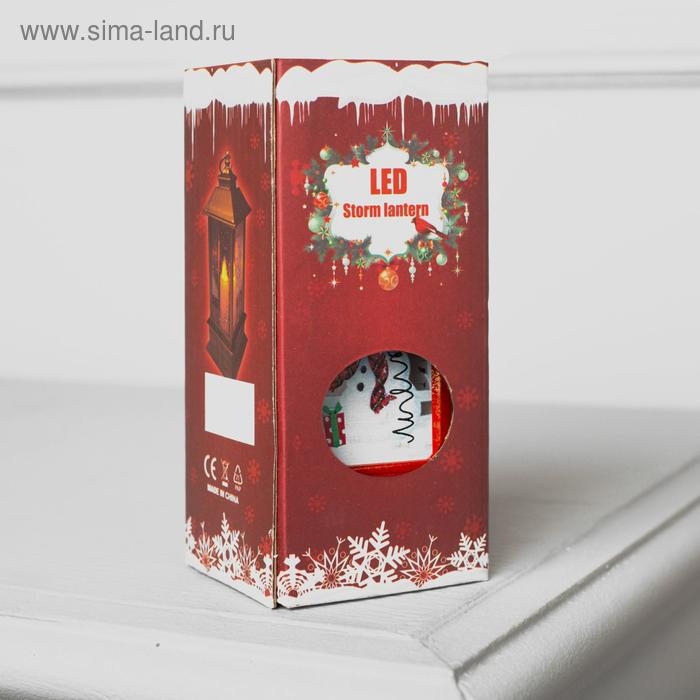 Светодиодная фигура &laquo;Телефонная будка со снеговиком&raquo; 5.3 &times; 12 &times; 5.3 см, пластик, батарейки AG13х3 (в комплекте), свечение тёплое белое