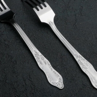 Вилка столовая &laquo;Славяна&raquo;, h=19 см, толщина 1,2 мм, цвет серебряный