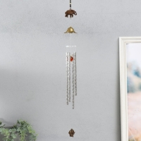 Музыка ветра металл "Слоны" 4 трубочки 1 фигурка 57 см