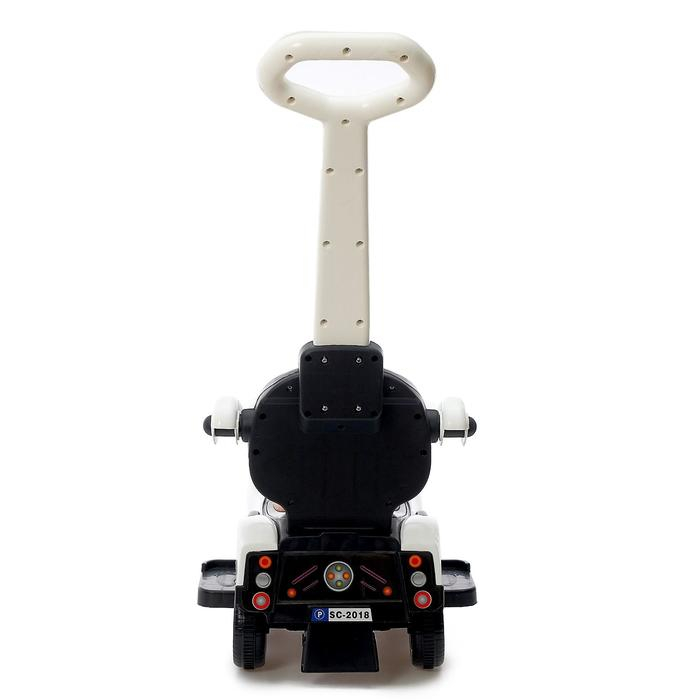 Толокар-каталка «Купе», с родительской ручкой, свет, звук, цвет белый Толокар-каталка «Купе», с родительской ручкой, свет, звук, цвет белый