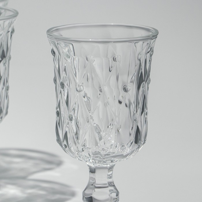 Набор фужеров &laquo;Афродита&raquo;, стеклянный, d=8 см, h=16 см, 210 мл, 6 шт