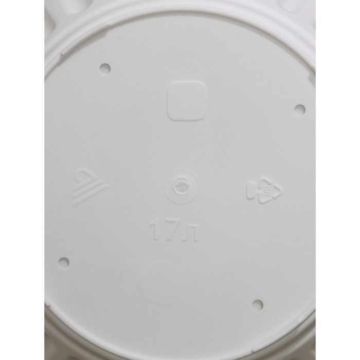 Горшок с поддоном «Лозанна», 17 л, d=41 см, цвет белый Горшок с поддоном «Лозанна», 17 л, d=41 см, цвет белый