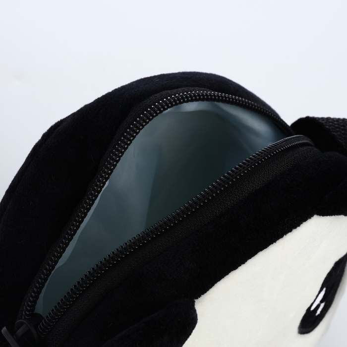 Сумка детская на молнии &laquo;Выбражулька&raquo;, цвет чёрный/белый