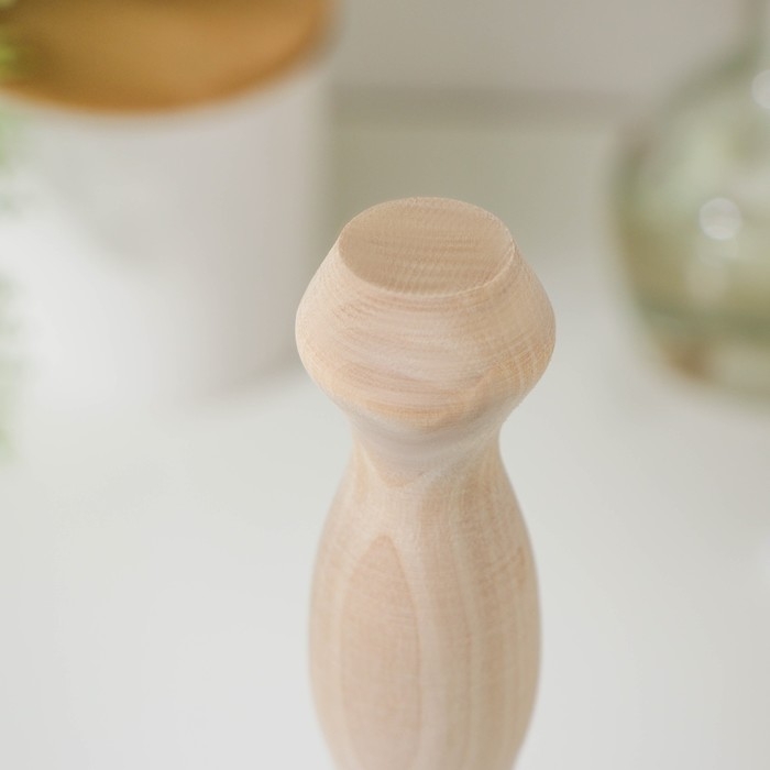 Картофелемялка-толкушка деревянная Доляна, 21&times;4 см, берёза