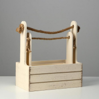 Набор кашпо деревянных 2 в 1 (25.5×15×30; 20×12×23) "Прованс", бежевый Набор кашпо деревянных 2 в 1 (25.5×15×30; 20×12×23) "Прованс", бежевый