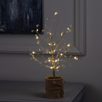 Светодиодный куст &laquo;Капли росы&raquo; 45 см, 24 LED, батарейки AAx3 (нет в комплекте), свечение тёплое белое