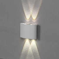 Светильник фасадный &laquo;Полусфера&raquo;, FSD-072, 4 Вт, 4000К, 2 луча, IP65, 220 В, пластик, белый   1008420