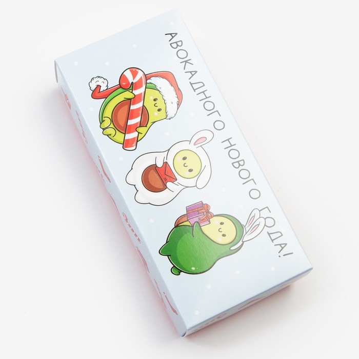 Набор новогодних женских носков KAFTAN Набор новогодних женских носков KAFTAN "Авокадного года" размер 36-39 (23-25 см), 5 пар