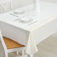 Клеёнка на стол &laquo;Горох&raquo;, 137&times;220 см, цвет золотой