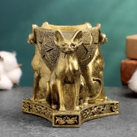Подсвечник "Сфинксы" 10х10х9,5см, золото