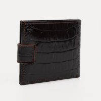 Портмоне мужское на кнопке, для купюр, для карт, для монет, цвет коричневый Портмоне мужское на кнопке, для купюр, для карт, для монет, цвет коричневый