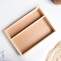 Кашпо деревянное, 27.5×20×4.5 см "Для тебя", 2 отдела, гравировка Кашпо деревянное, 27.5×20×4.5 см "Для тебя", 2 отдела, гравировка