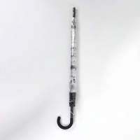 Зонт - трость полуавтоматический &laquo;Узор&raquo;, 8 спиц, R = 54/60 см, D = 120 см, цвет прозрачный/синий