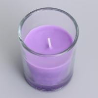 Свеча ароматическая в стекле 5х6см, лаванда Свеча ароматическая в стекле 5х6см, лаванда