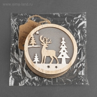 Ёлочная игрушка &laquo;Олень в лесу&raquo;, батарейки АААх2 (не в комплекте), свечение тёплое белое