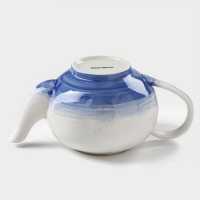 Чайник фарфоровый заварочный Доляна &laquo;Космос&raquo;, 600 мл, цвет синий