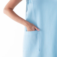 Полотенце банное Этель «Парео» с карманом 80*140 см. цв.небесный, 100% хл, вафля 240 г/м2 Полотенце банное Этель «Парео» с карманом 80*140 см. цв.небесный, 100% хл, вафля 240 г/м2