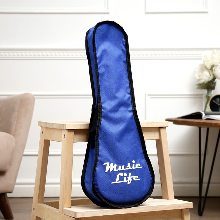Чехол для укулеле сопрано Music Life, 20 х 8 х 57 см, синий