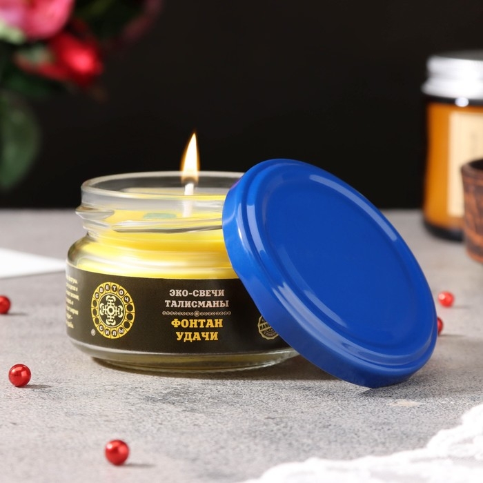 Эко-свеча магическая Эко-свеча магическая "Фонтан удачи" из натурального воска, 7х5 см