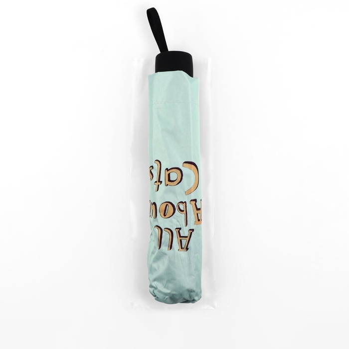 Зонт механический &laquo;Коты&raquo;, эпонж, 4 сложения, 8 спиц, R = 49/55 см, D = 110 см, цвет МИКС