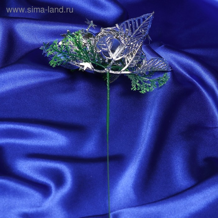 Декор Декор "Зимняя сказка" шарик бубенчик подарок,15 см, серебро