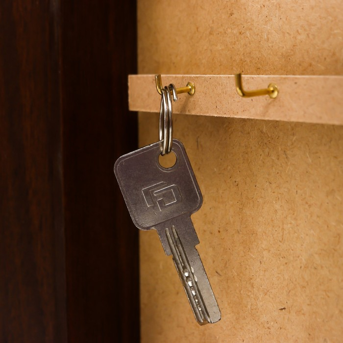 Ключница  "Цветочная композиция" венге 16х31 см МИКС